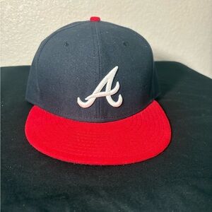 New Era Navy and Red Cap with White Accents